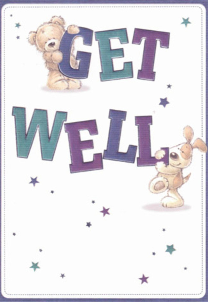 A celebration of gentle encouragement, this get well card draws on the welcoming charm of North Woolwich. Playful illustrations of a friendly bear and an energetic puppy, both adorned with textured fur and soulful expressions, seem to share a moment of comfort beside bold, joyfully shaded 'Get Well' lettering. Purples and aquas ground the visual in a sense of hopeful reassurance, much like the steady presence of historic buildings and riverside parks in North Woolwich. Between them, playful stars float and twinkle, reminiscent of the first evening lights appearing above the Royal Victoria Gardens. There's palpable tactility in each element-the bear's plush fluff, the buttery-soft ears of the pup-evoking the multi-sensory pleasure of holding a fresh bouquet hand-tied by a skilled local florist. Imagine sending this card with a North Woolwich flower delivery; together, they radiate heartfelt care and optimism, creating a moment of joy for someone needing encouragement right here in our vibrant east London community.